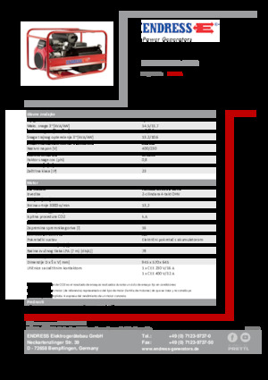 Stromerzeuger, Benzin Endress ESE 1506 DHS-GT ES 