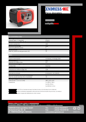 Stromerzeuger, Benzin Endress ESE 3000i