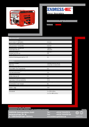 Stromerzeuger, Benzin Endress ESE 606 DHG-GT ES ISO Duplex
