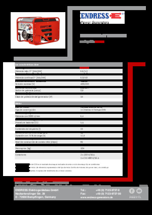 Stromerzeuger, Benzin Endress ESE 606 DHG-GT ISO Duplex