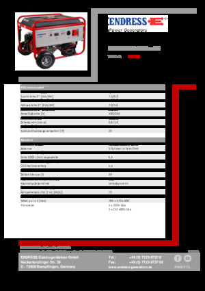 Stromerzeuger, Benzin Endress ESE 606 DHS-GT