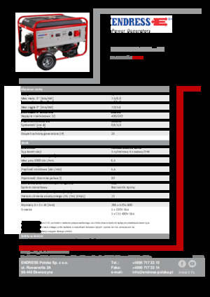 Stromerzeuger, Benzin Endress ESE 606 DHS-GT