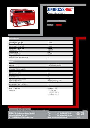 Stromerzeuger, Benzin Endress ESE 606 DHS-GT ES