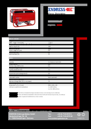 Stromerzeuger, Benzin Endress ESE 606 HS-GT