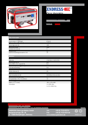 Stromerzeuger, Benzin Endress ESE 606 HS-GT ES