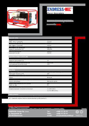 Stromerzeuger, Benzin Endress ESE 804 SDHS-DC / 40-220 A