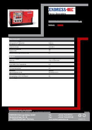 Stromerzeuger, Benzin Endress ESE 908 DBG ES ISO Duplex Silent