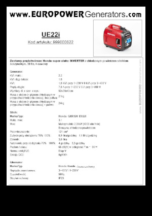 Stromerzeuger, Benzin Europower EU22i