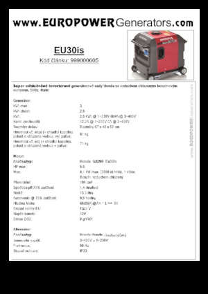 Stromerzeuger, Benzin Europower EU30is