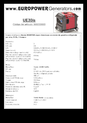 Stromerzeuger, Benzin Europower EU30is