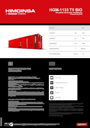 Stromerzeuger, Benzin HIMOINSA HGM-1135 T5 BIO