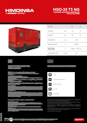 Stromerzeuger, Benzin HIMOINSA HGO-35 T5 NG