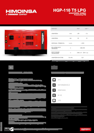 Stromerzeuger, Benzin HIMOINSA HGP-110 T5 LPG