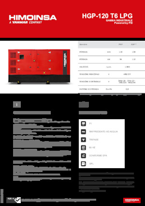 Stromerzeuger, Benzin HIMOINSA HGP-120 T6 LPG