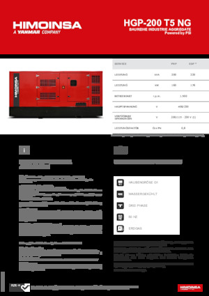 Stromerzeuger, Benzin HIMOINSA HGP-200 T5 NG