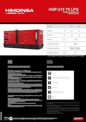 Stromerzeuger, Benzin HIMOINSA HGP-215 T6 LPG