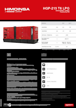 Stromerzeuger, Benzin HIMOINSA HGP-215 T6 LPG