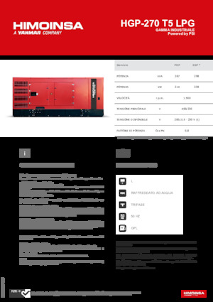 Stromerzeuger, Benzin HIMOINSA HGP-270 T5 LPG