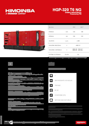 Stromerzeuger, Benzin HIMOINSA HGP-320 T6 NG
