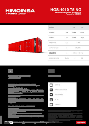 Stromerzeuger, Benzin HIMOINSA HGS-1010 T5 NG