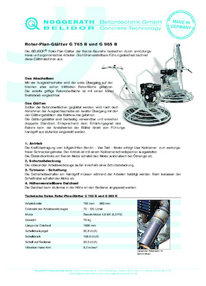 Rotationsglätter, handgeführt Belidor-Noggerath G 965 B