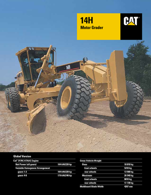 Grader Caterpillar 14H