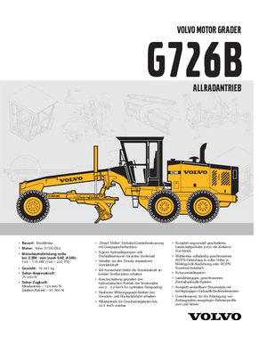 Grader Volvo G726B