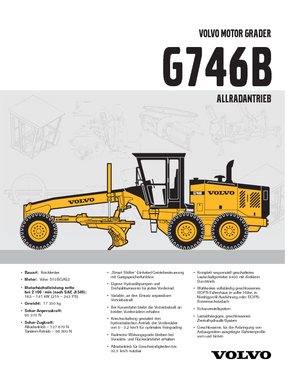 Grader Volvo G746B