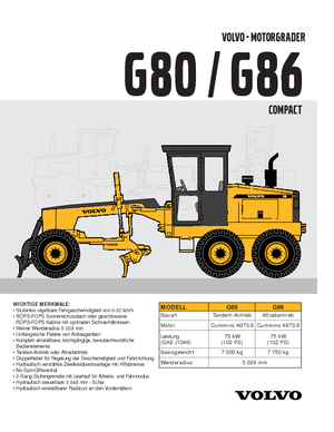 Grader Volvo G80