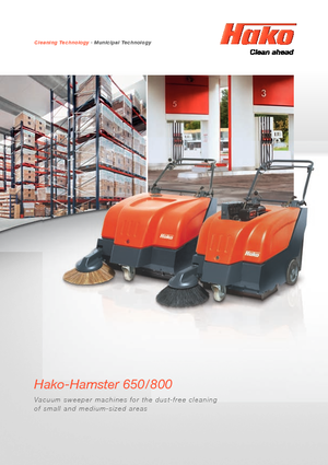 Handgeführte Kehrmaschinen Hako Hamster 650 E