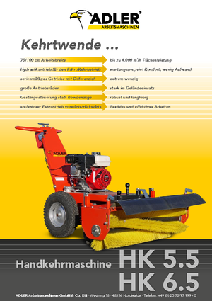Handgeführte Kehrmaschinen Adler HK 5.5