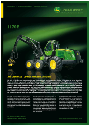 Forst-Vollernter John Deere 1170 E