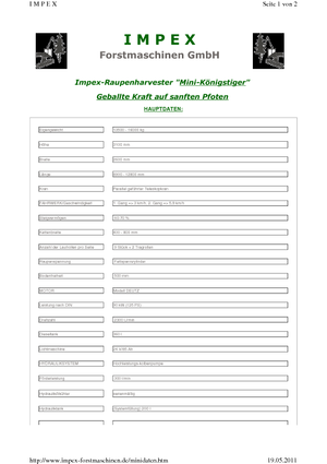 Forst-Vollernter Impex Mini Königstiger