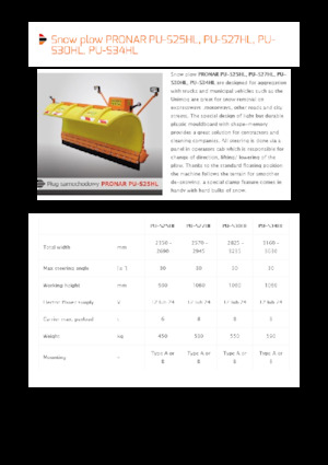 Autobahn-Schneepflüge Pronar PU-S30HL 