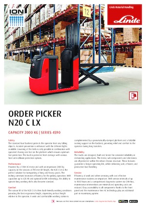 Kommissionierstapler Linde N20C LX