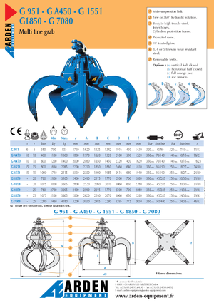 Hydr. Mehrschalengreifer Arden GA 450