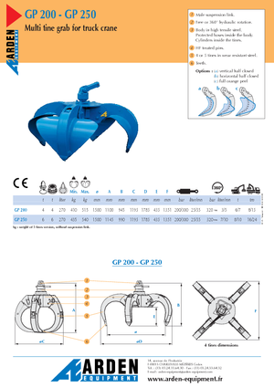 Hydr. Mehrschalengreifer Arden GP 200