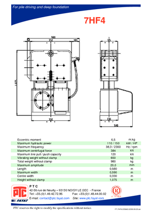 Vibrationshämmer PTC 7 HF 4 E