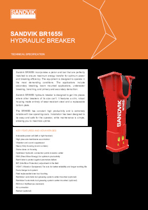 Hydraulik-Meißelhämmer Sandvik BR1655i