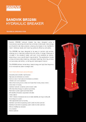 Hydraulik-Meißelhämmer Sandvik BR3288i