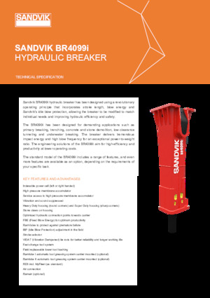 Hydraulik-Meißelhämmer Sandvik BR4099i