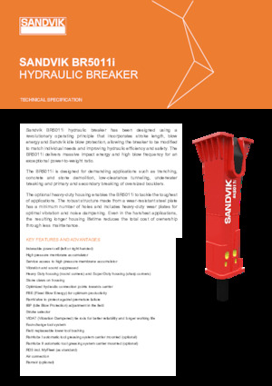 Hydraulik-Meißelhämmer Sandvik BR5011i
