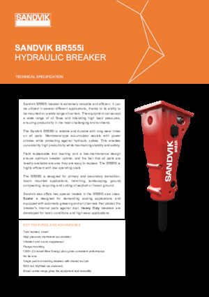 Hydraulik-Meißelhämmer Sandvik BR555i