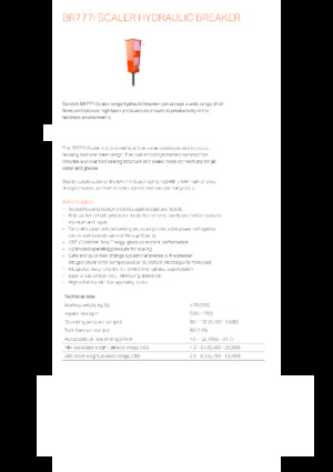 Hydraulik-Meißelhämmer Sandvik BR777i Scaler