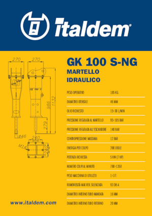 Hydraulik-Meißelhämmer Italdem GK 100 S-NG