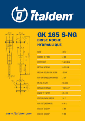 Hydraulik-Meißelhämmer Italdem GK 165 S-NG