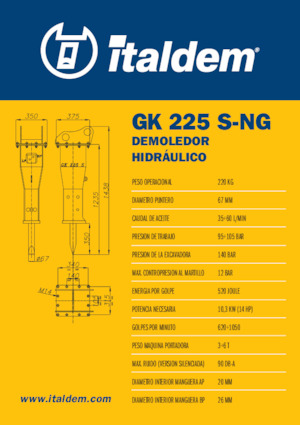 Hydraulik-Meißelhämmer Italdem GK 225 S-NG