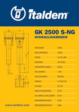 Hydraulik-Meißelhämmer Italdem GK 2500 S-NG