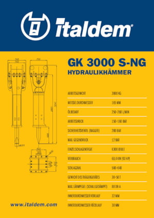 Hydraulik-Meißelhämmer Italdem GK 3000 S-NG