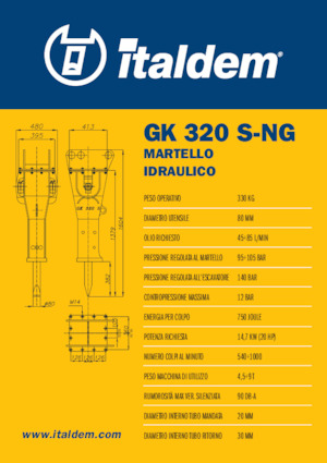 Hydraulik-Meißelhämmer Italdem GK 320 S-NG